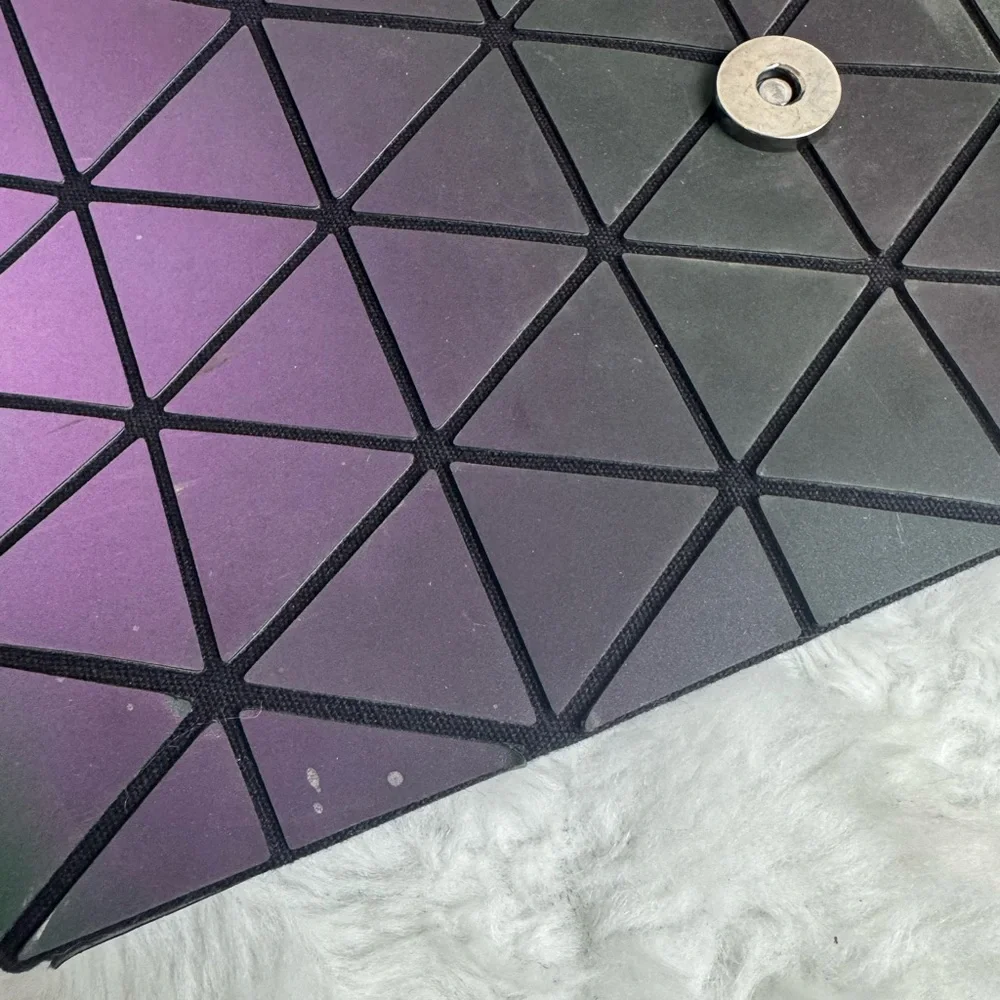 Bao Bao Geometric Black and Purple Women's Clutch
